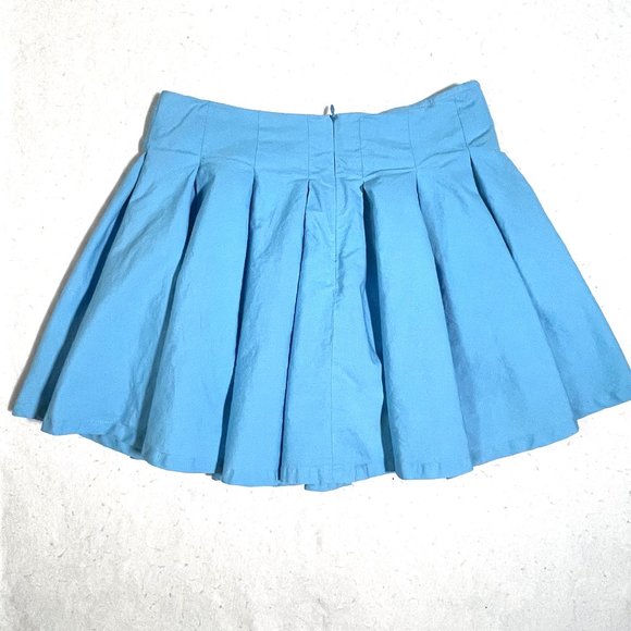 French Connection pleated blue mini skirt - Picture 3 of 5